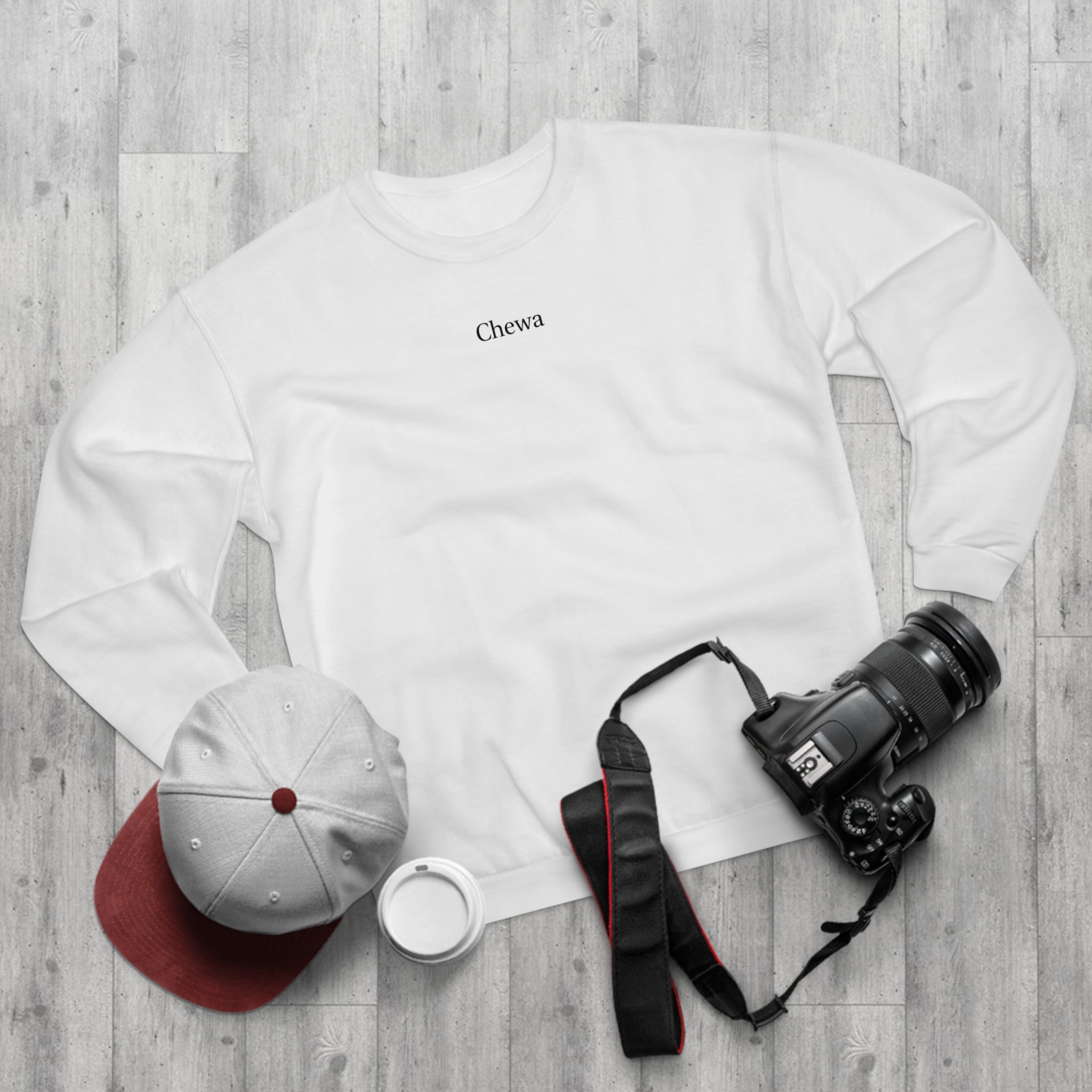 CHEWA Sweatshirt - Weiß / Schwarz – Produktansicht 3
