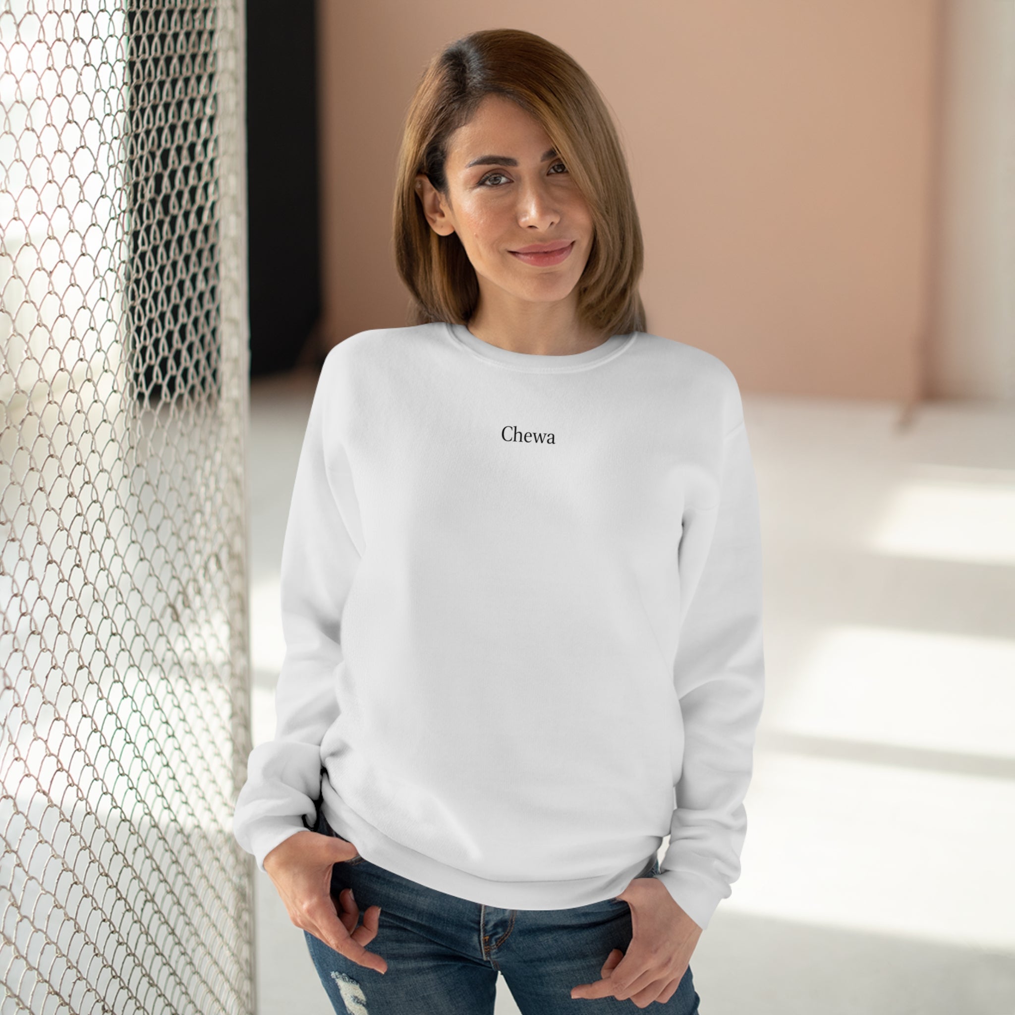 CHEWA Sweatshirt - Weiß / Schwarz – Produktansicht 4