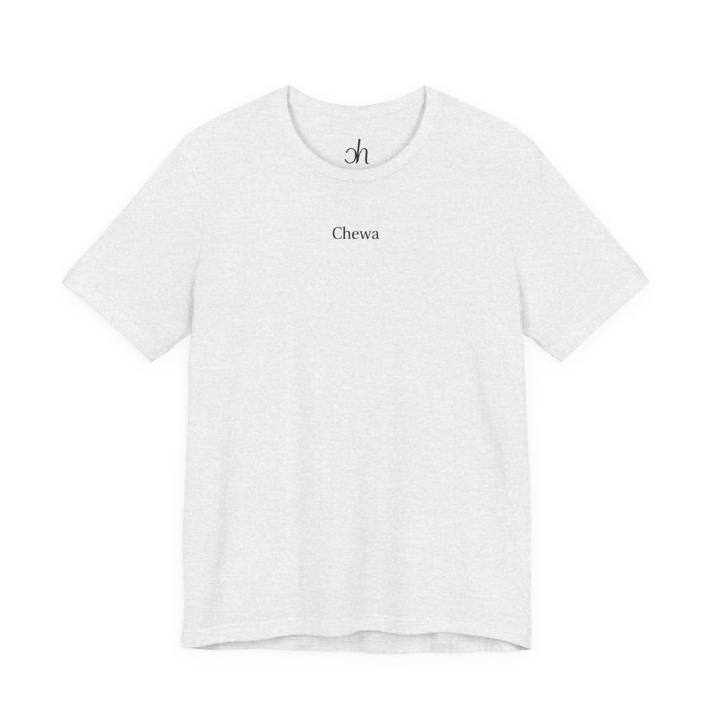 CHEWA Logo T-Shirt - Hellgrau/Schwarz – Hauptansicht