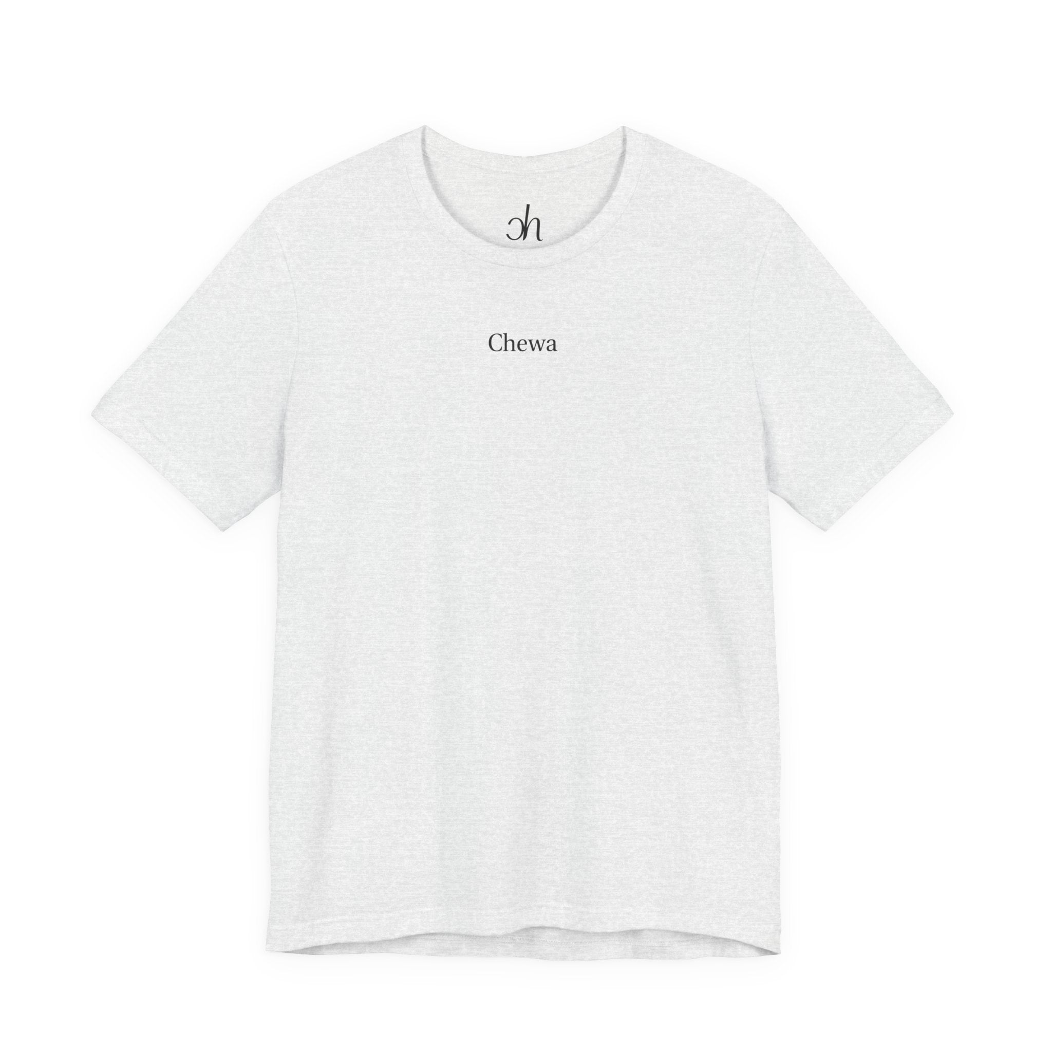 CHEWA Logo T-Shirt - Hellgrau/Schwarz – Hauptansicht