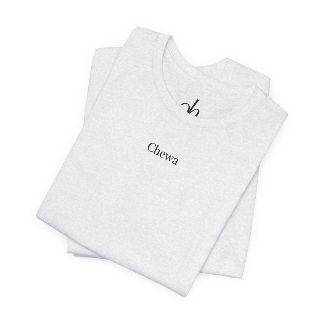 CHEWA Logo T-Shirt - Hellgrau/Schwarz – Produktansicht 3