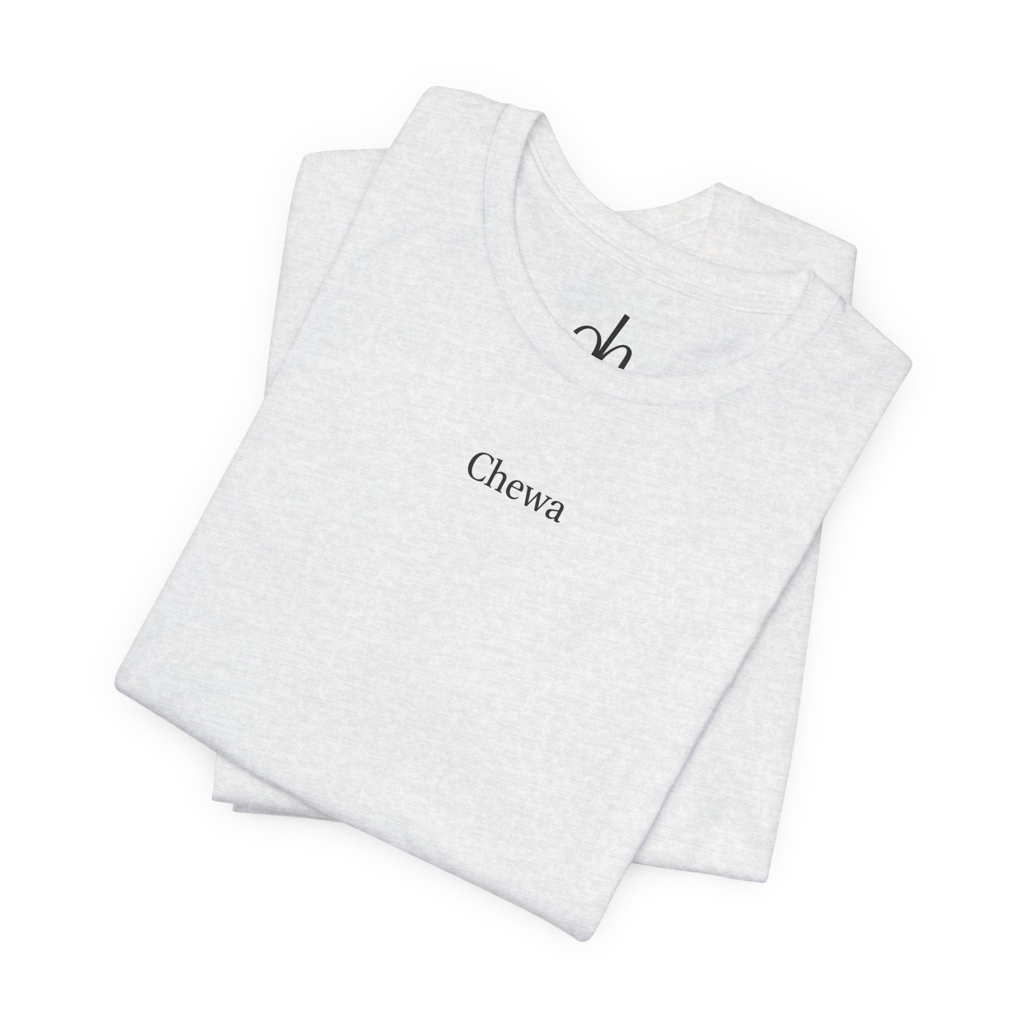 CHEWA Logo T-Shirt - Hellgrau/Schwarz – Produktansicht 3